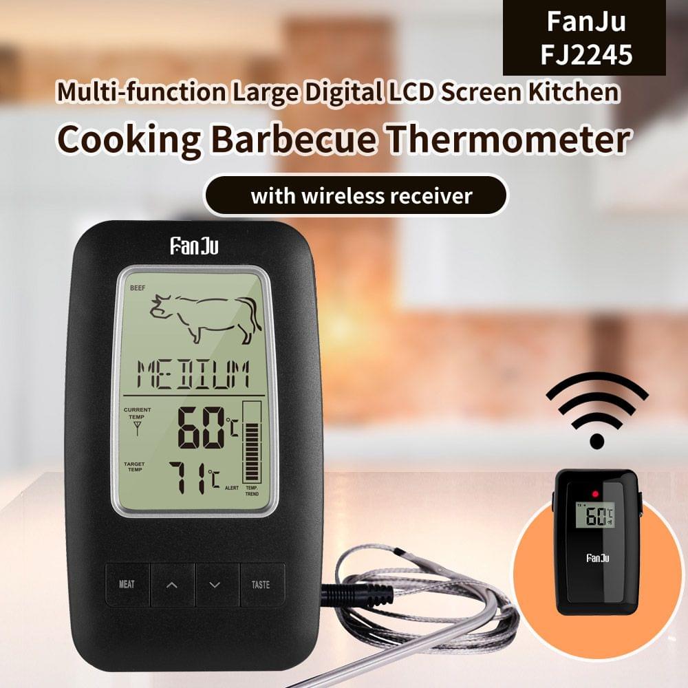FanJu FJ2245 Digital Cooking Grill Thermometer with Wireless
