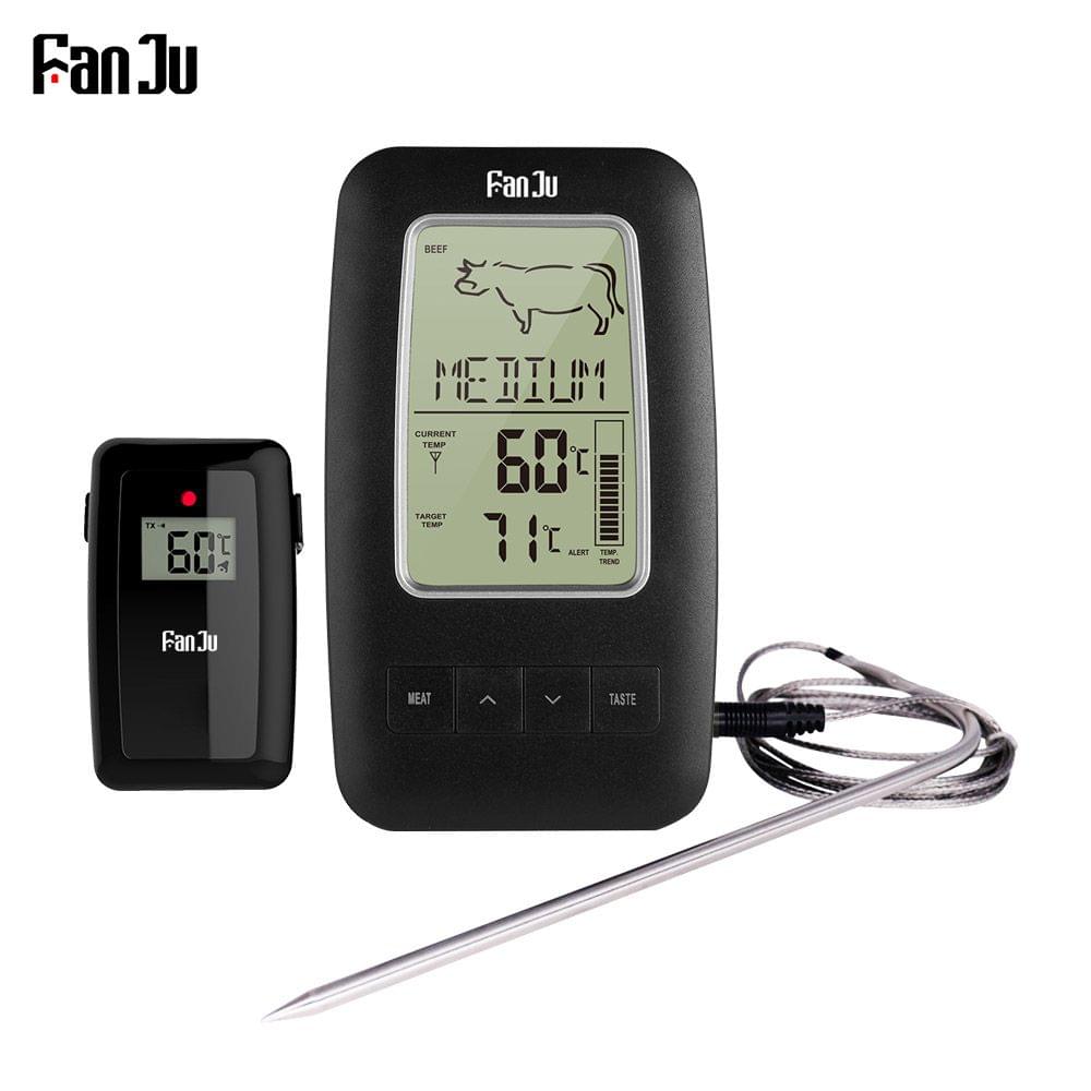 FanJu FJ2245 Digital Cooking Grill Thermometer with Wireless