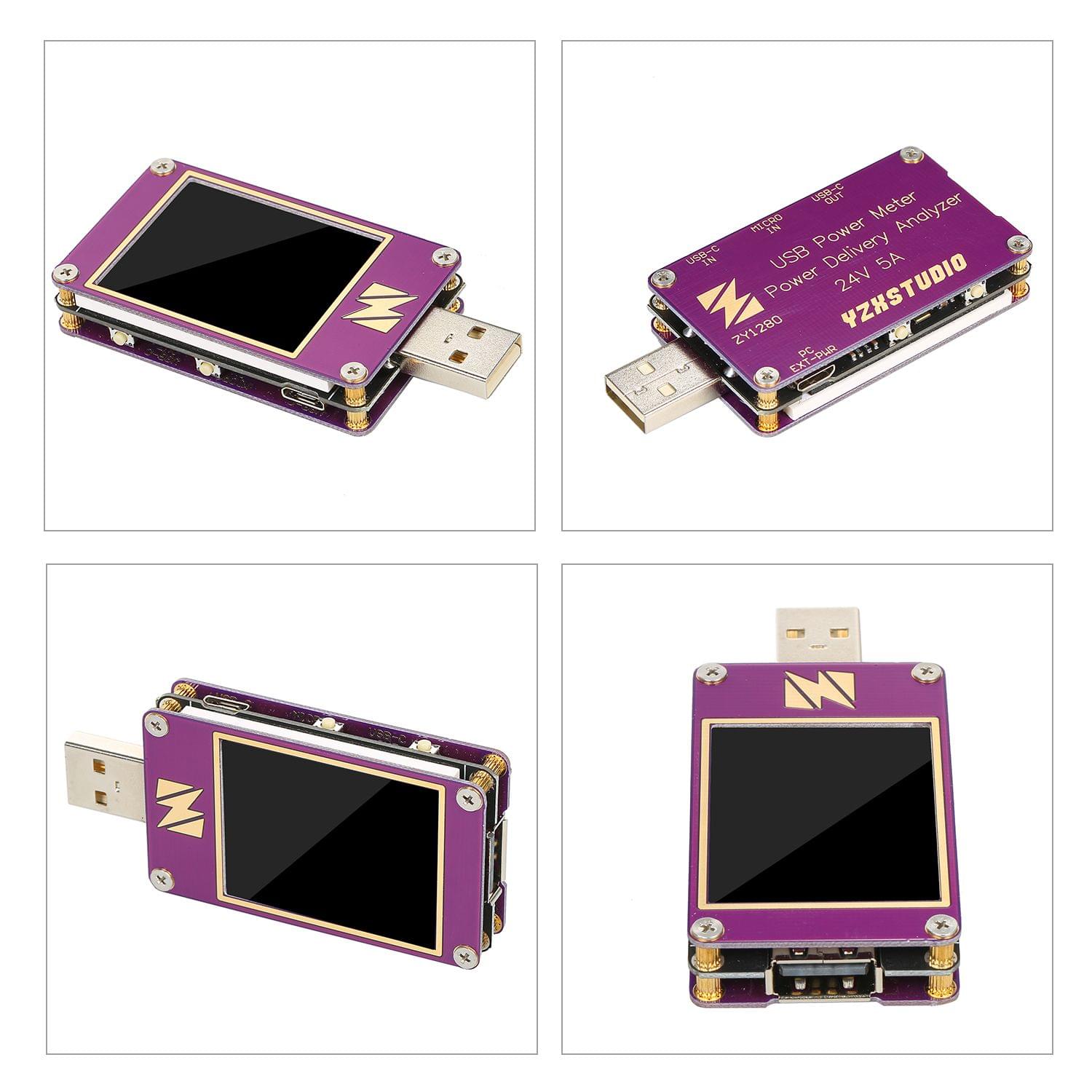 ZY1280P USB Tester Digital Display Color Screen Current