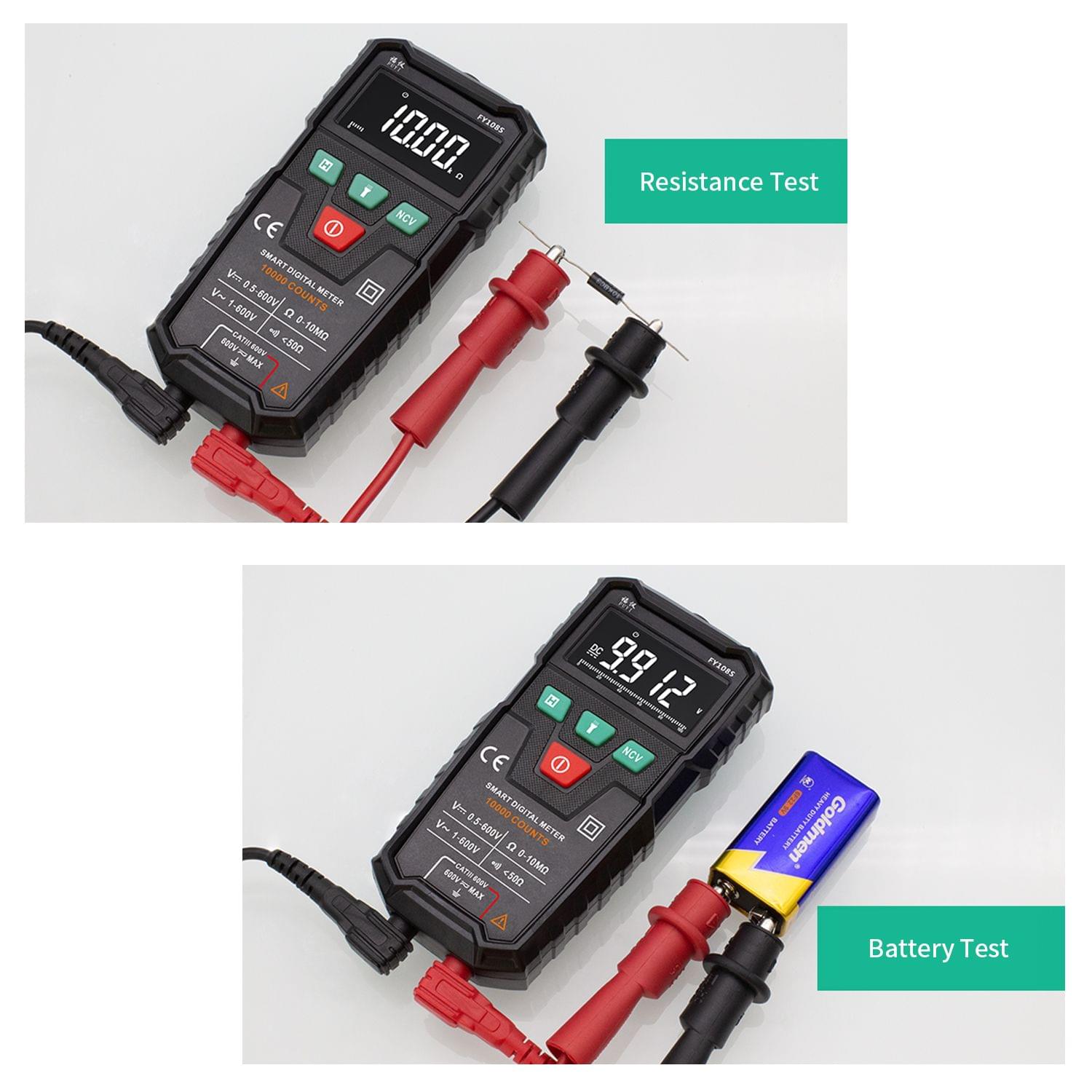 FUYI FY108S 9999 Counts True RMS Digital Multimeter Palm