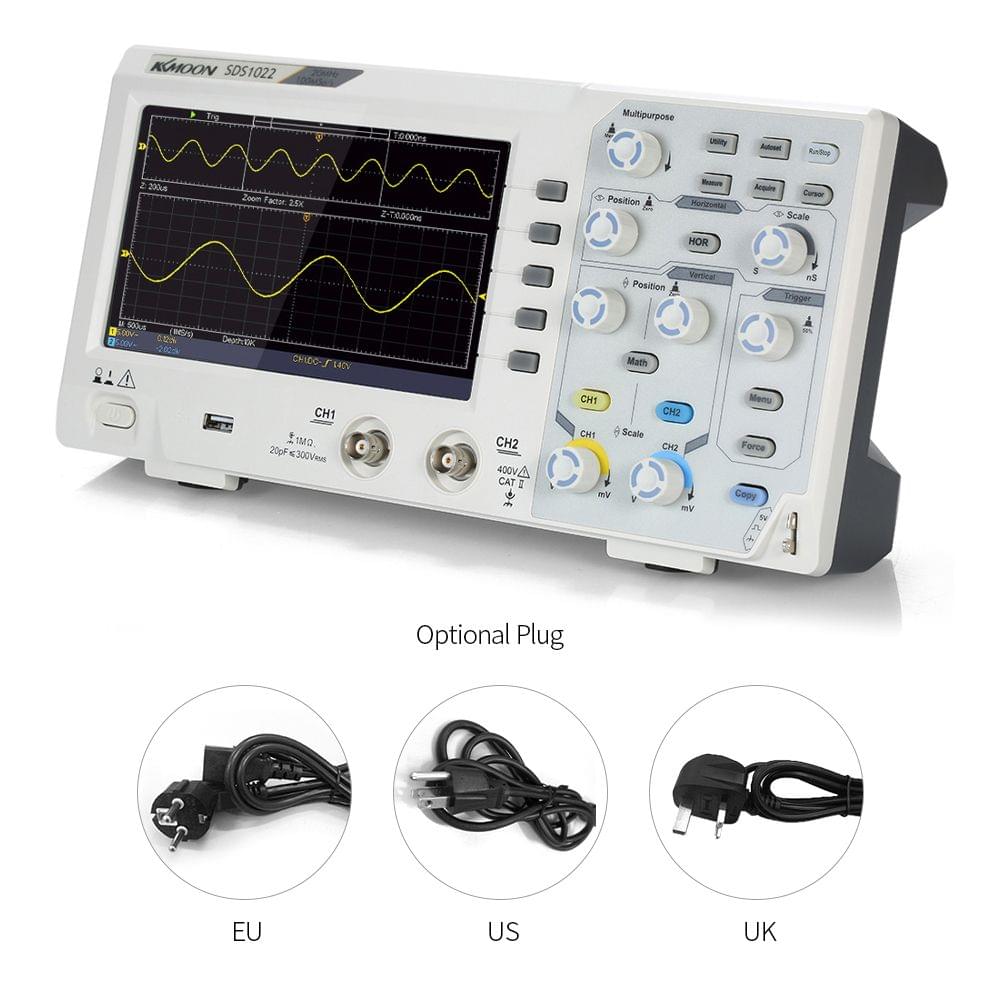 KKmoon SDS1022 Oscilloscope Oscillometer Digital Storage - EU Plug