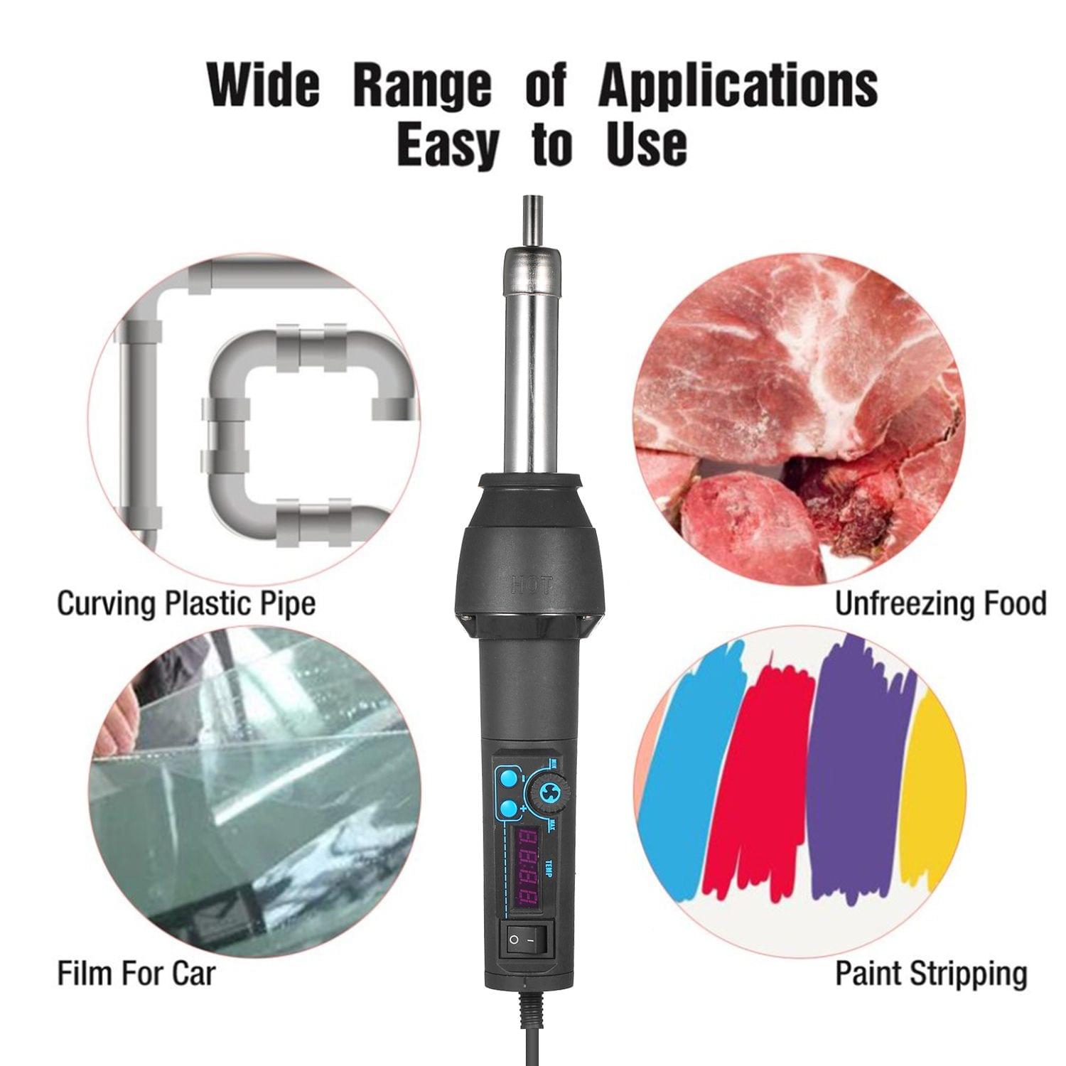 15pcs 110V/220V 15pcs Digital Display Portable Hot Air Gun - US Plug
