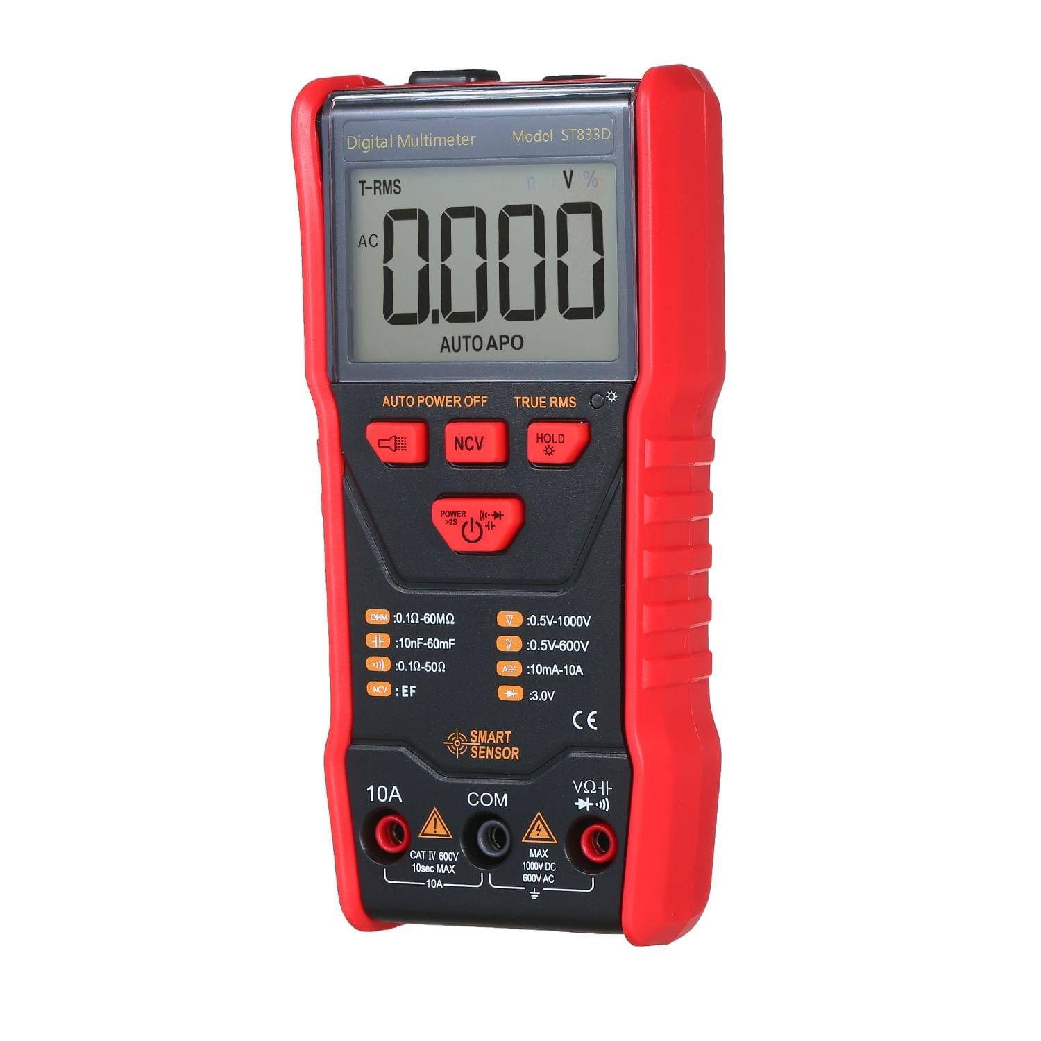 SMART SENSOR Full-automatic Multimeter LCD Display NCV Mode - Manual