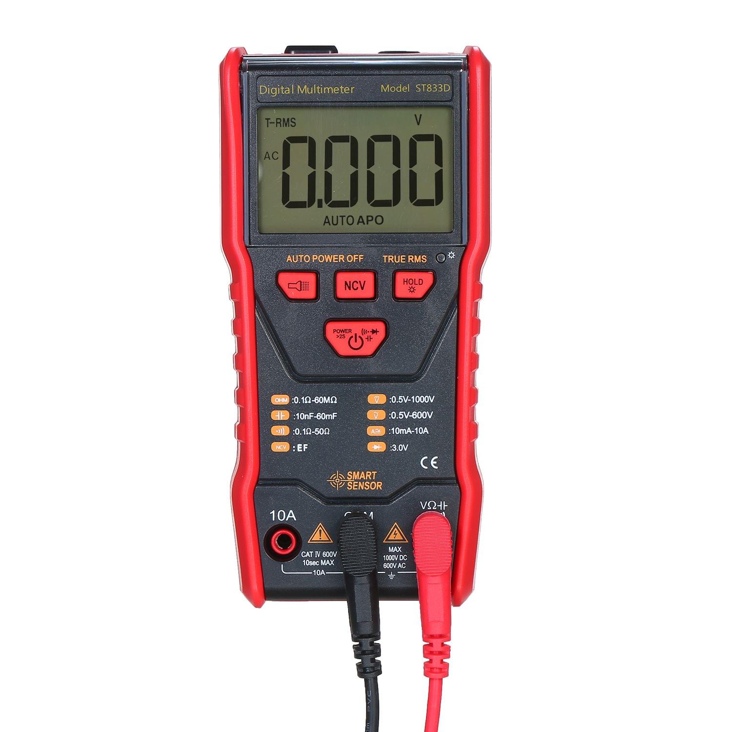 SMART SENSOR Full-automatic Multimeter LCD Display NCV Mode - Manual
