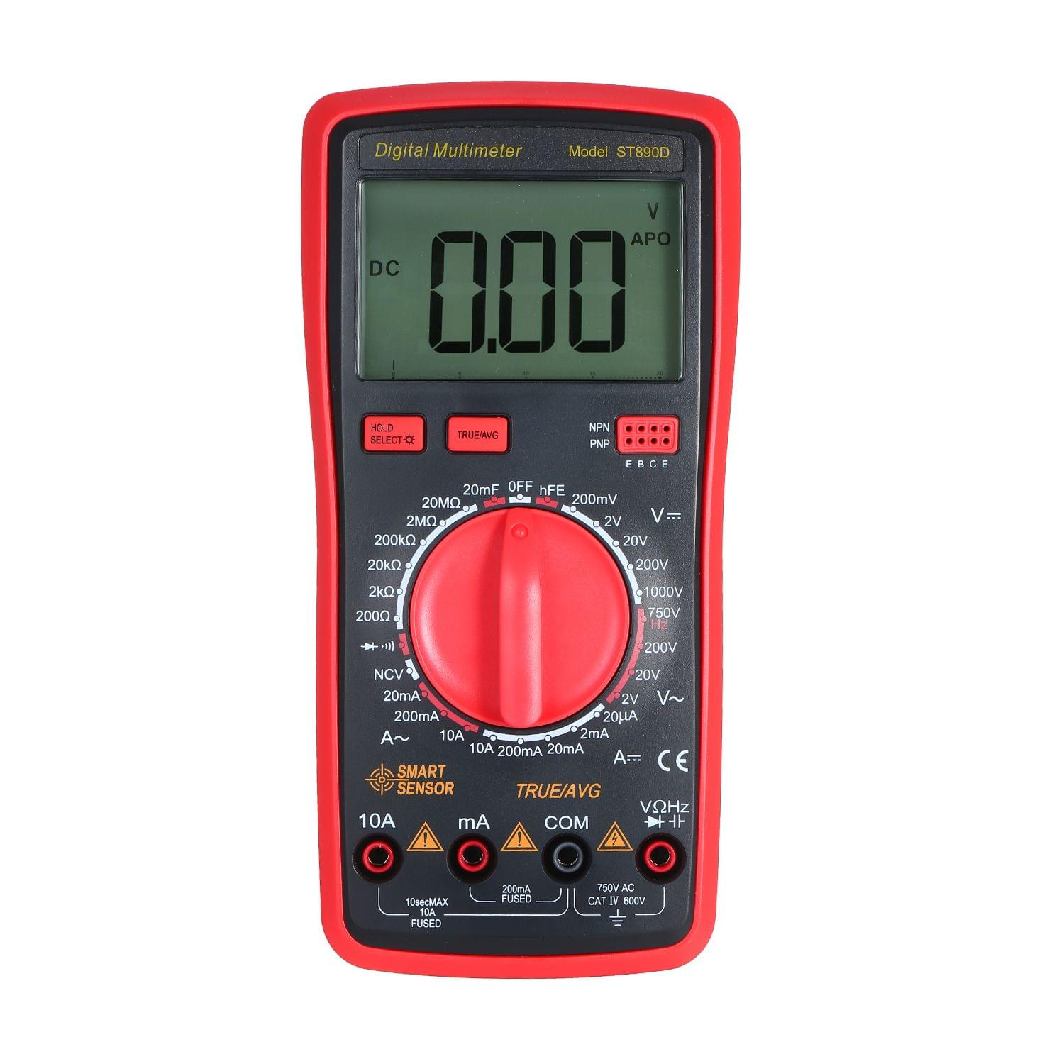 SMART SENSOR Dial Measuring Multimeter LCD Display NCV Mode - Automatic