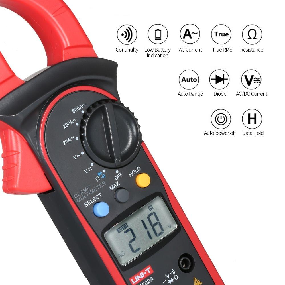 UNI-T UT202A Mini Digital LCD Handheld Clamp Multimeter