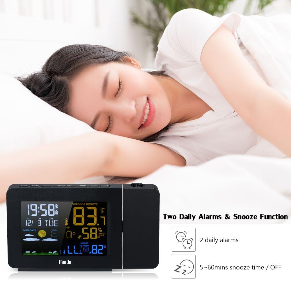 FanJu USB Operated Wireless Digital Colorful LCD Weather