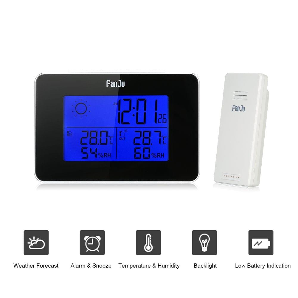 FanJu Battery Operated Wireless Digital Backlight LCD