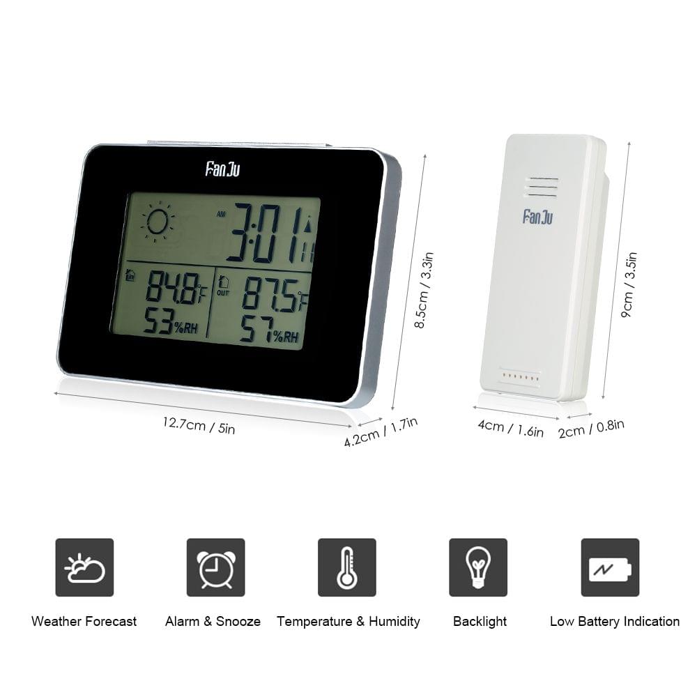 FanJu Battery Operated Wireless Digital Backlight LCD