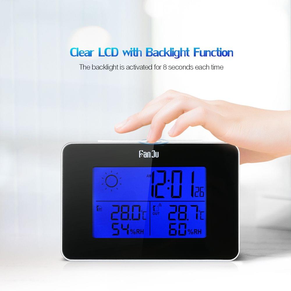 FanJu Battery Operated Wireless Digital Backlight LCD