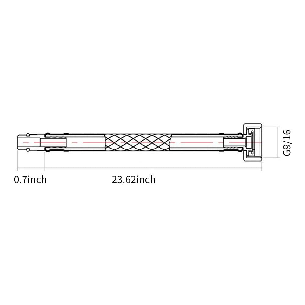 9/16" Sink Faucets Hoses 23 Inch Long Basin Water Tap Inlet - 9-16 In