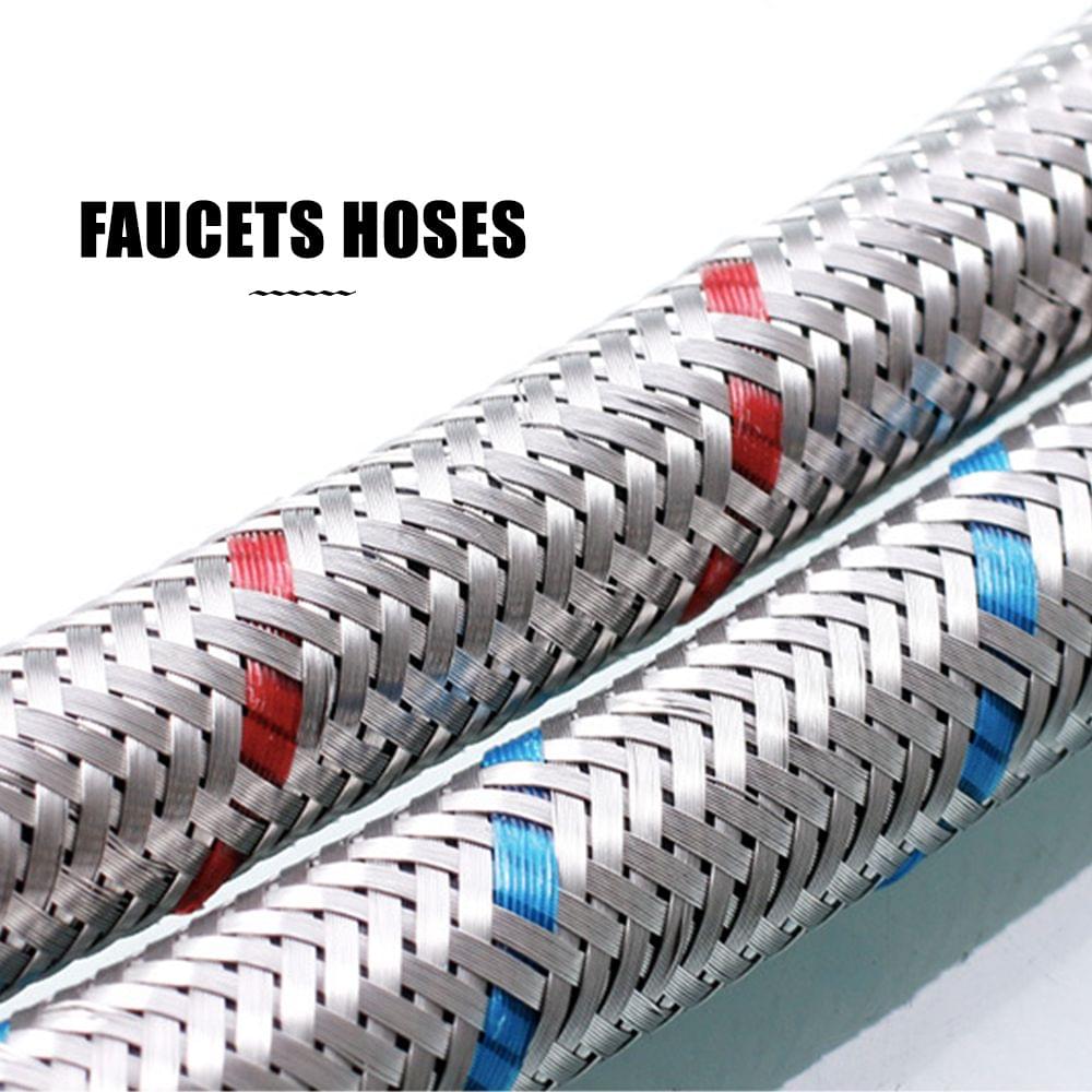 9/16" Sink Faucets Hoses 23 Inch Long Basin Water Tap Inlet - 9-16 In
