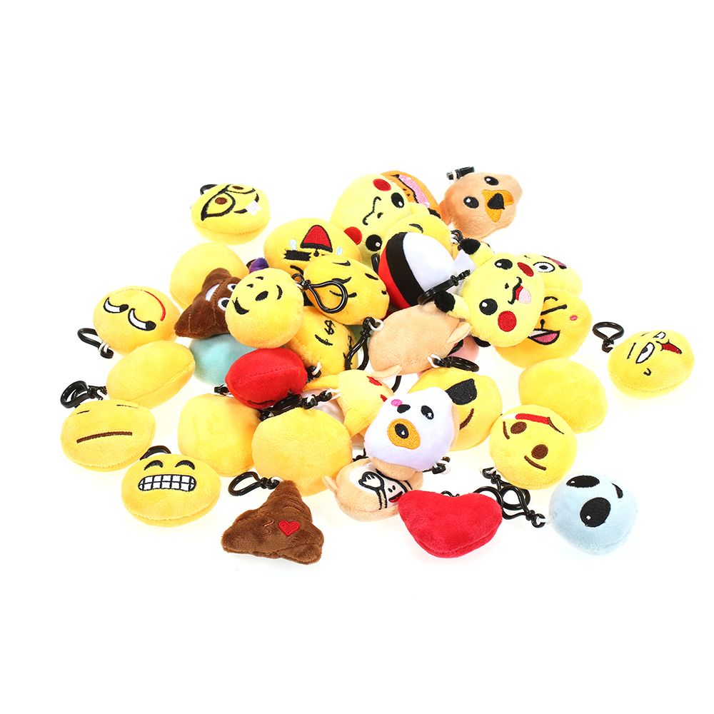 Plush Toys Mini Keychain Pendants For Birthday Party - 50 pcs
