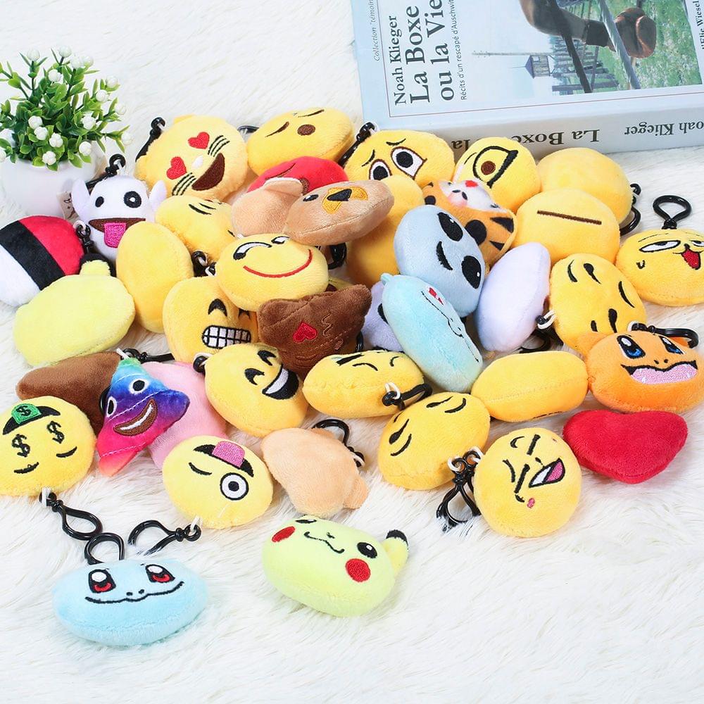Plush Toys Mini Keychain Pendants For Birthday Party - 50 pcs