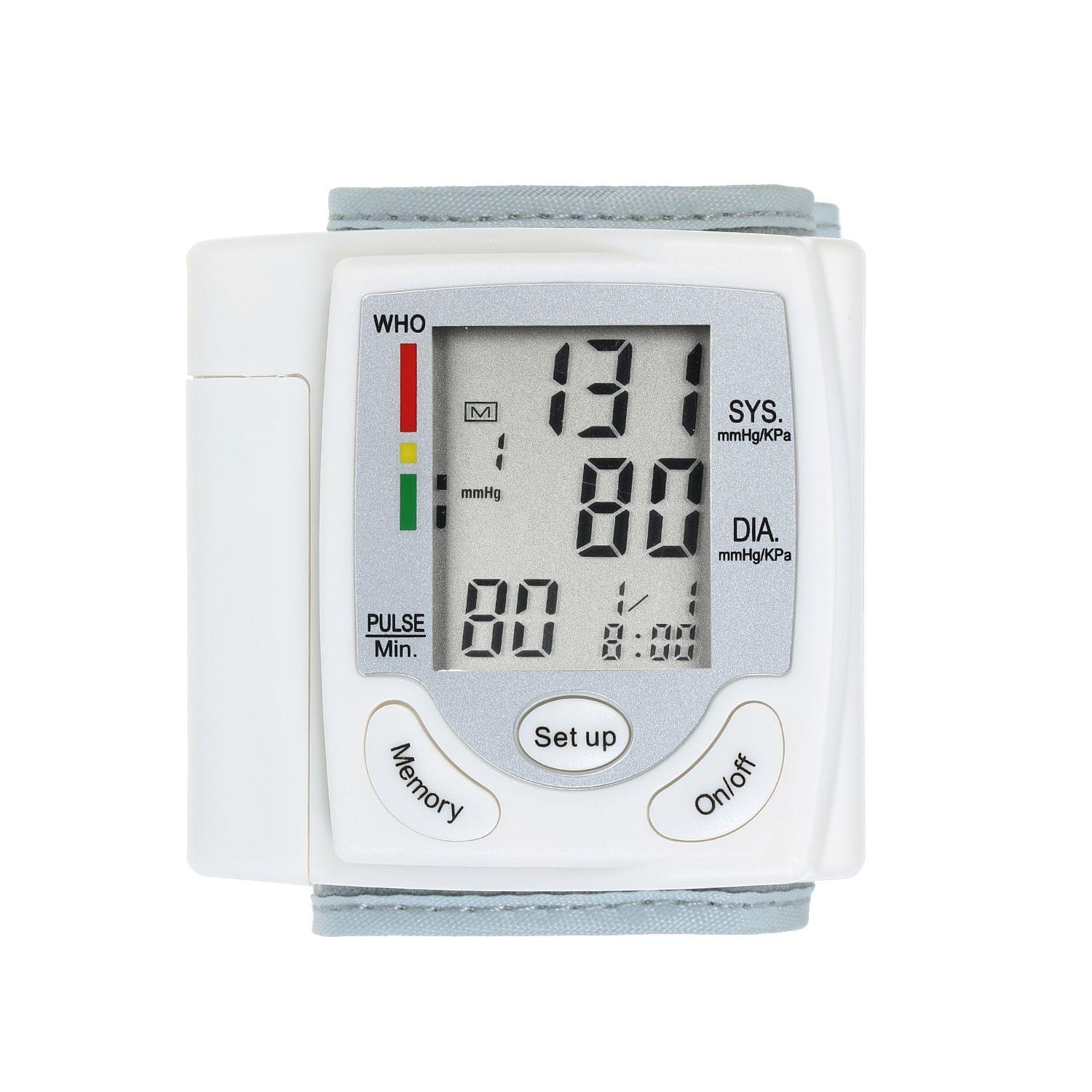 LCD Display Blood Pressure Monitor Wrist Pulse Meter