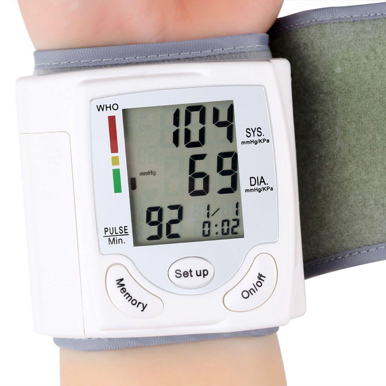 LCD Display Blood Pressure Monitor Wrist Pulse Meter