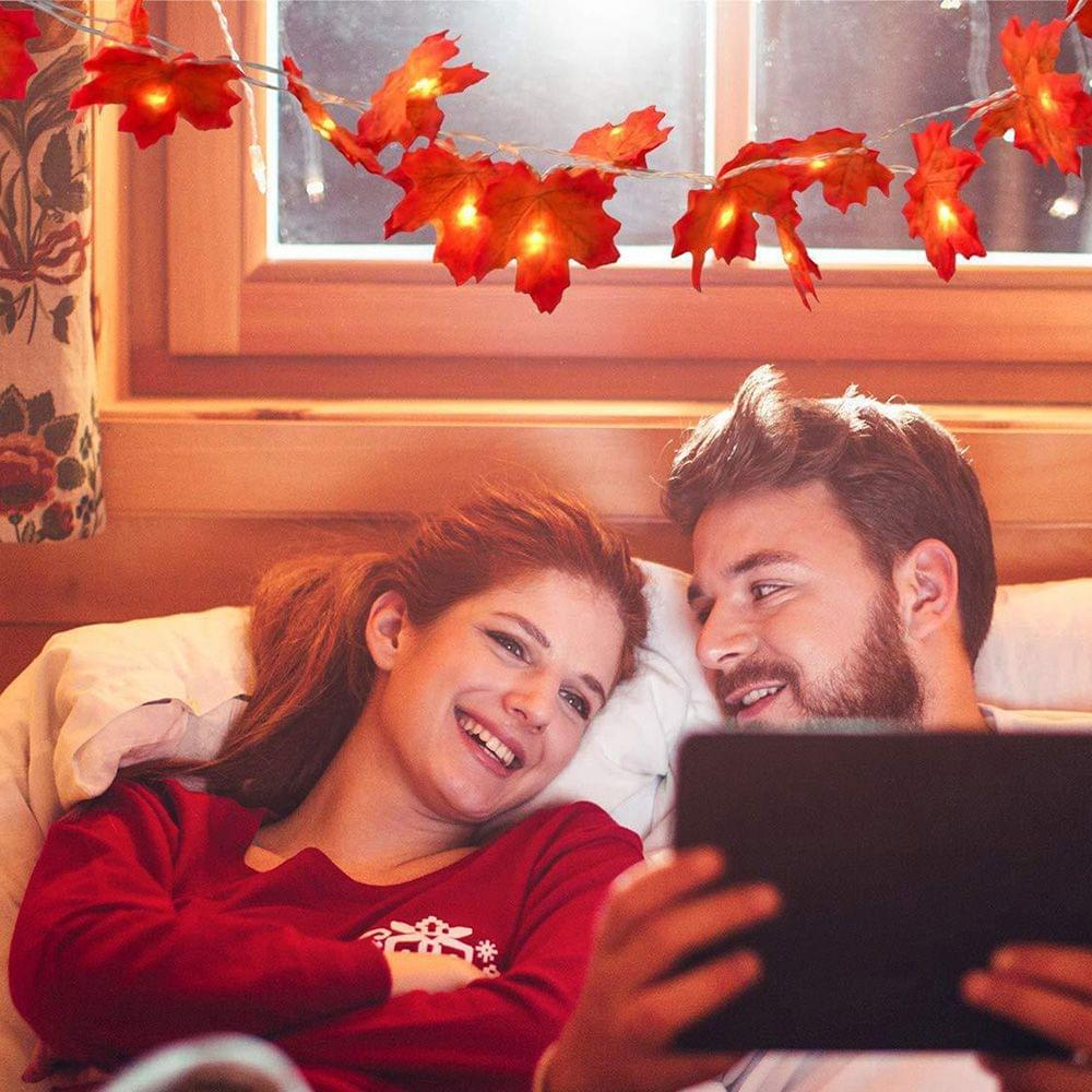 Maple Leaves Garland Led Holiday String Light Valentine