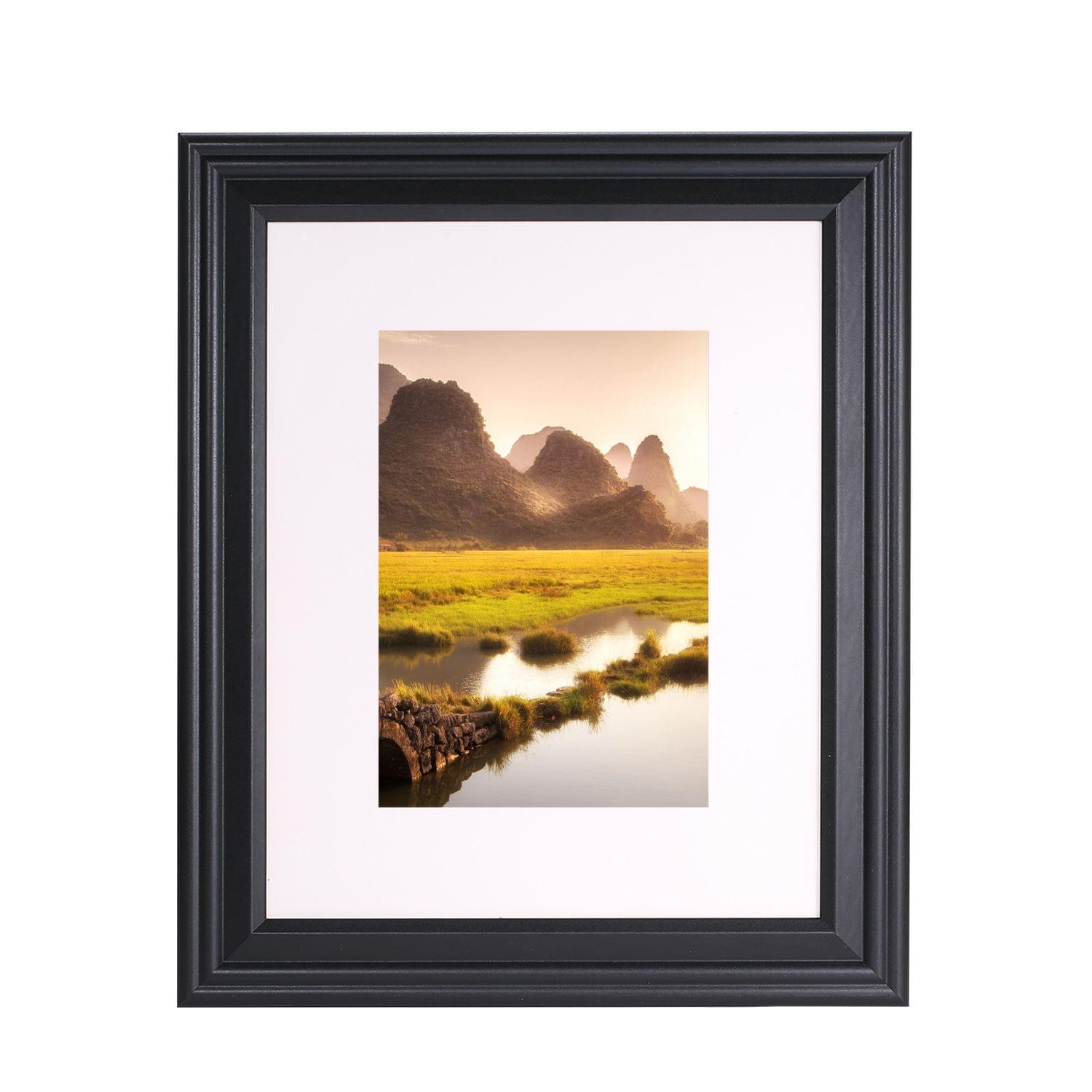 Wooden Photo Frame 130 * 90mm Picture Size Hanging Design