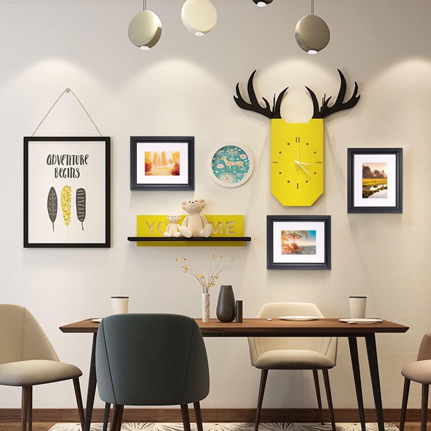 Wooden Photo Frame 130 * 90mm Picture Size Hanging Design