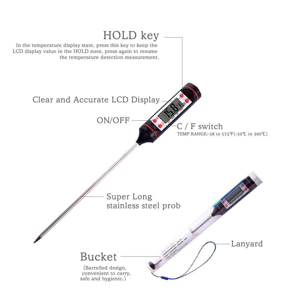 Thermometer Instant Read Digital Cooking Thermometer Candy