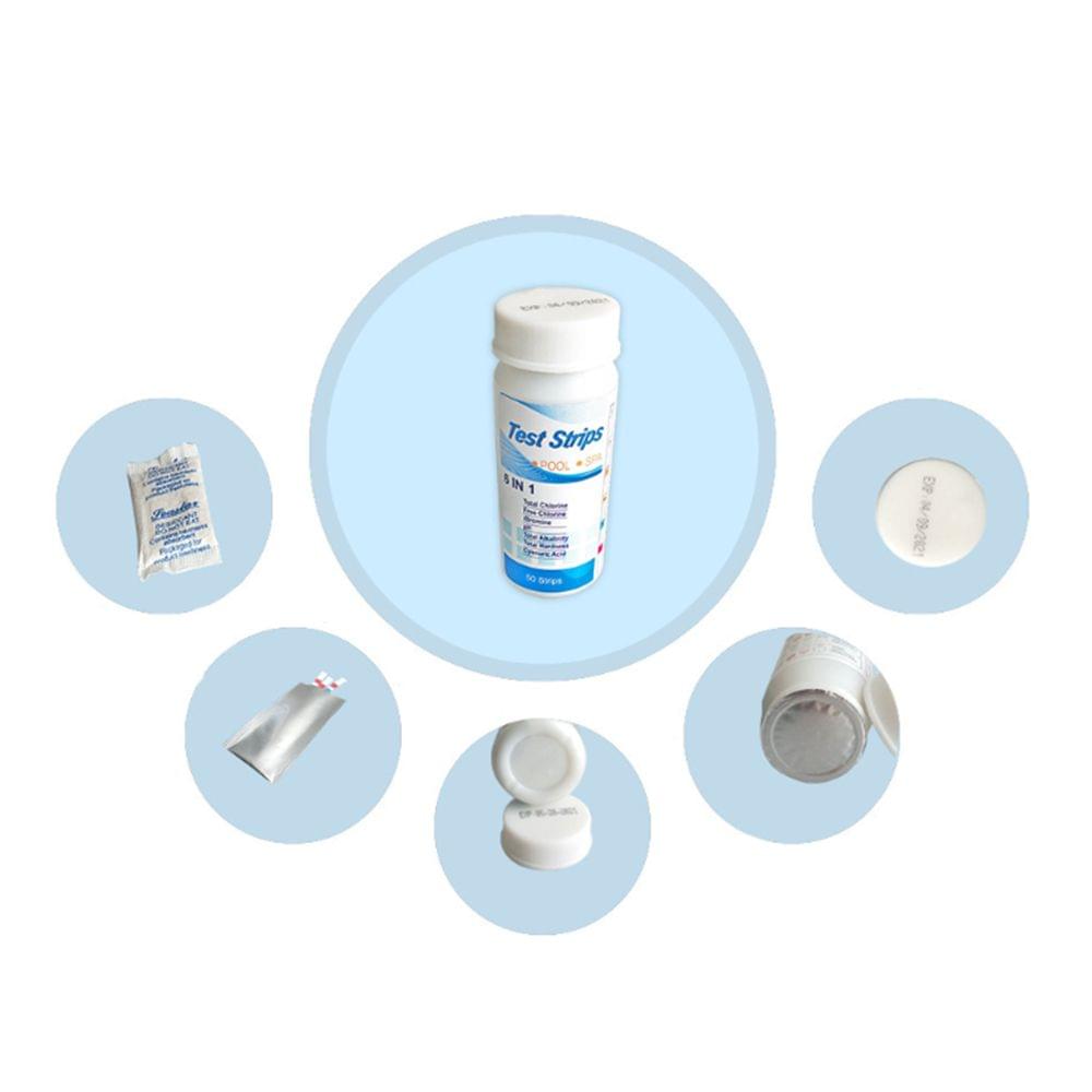 50Pcs/Bottle Test Strips 6 IN 1 for Swimming Pool SPA