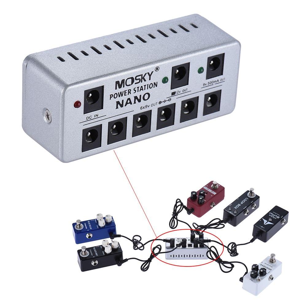 Guitar Effects Mini Power Supply 8 Isolated DC Outputs 7 *