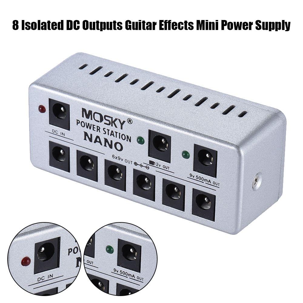 Guitar Effects Mini Power Supply 8 Isolated DC Outputs 7 *