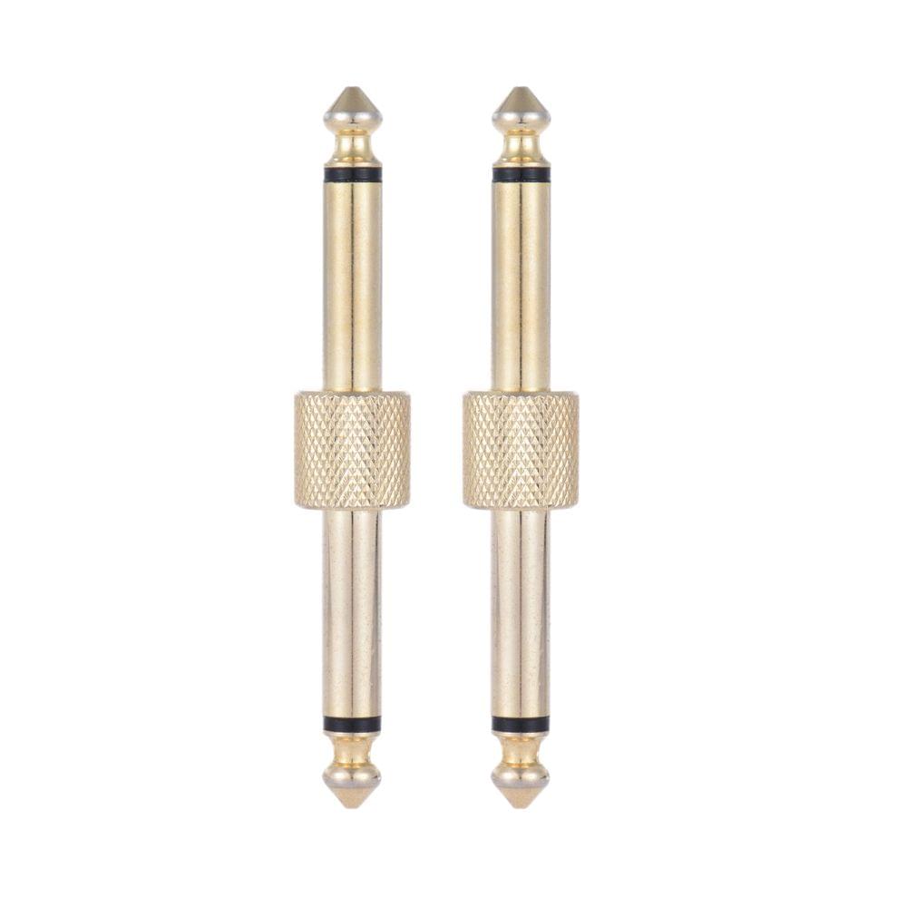 2 Pack 1/4 Inch 6.35mm Guitar Effect Pedal Coupler Connector