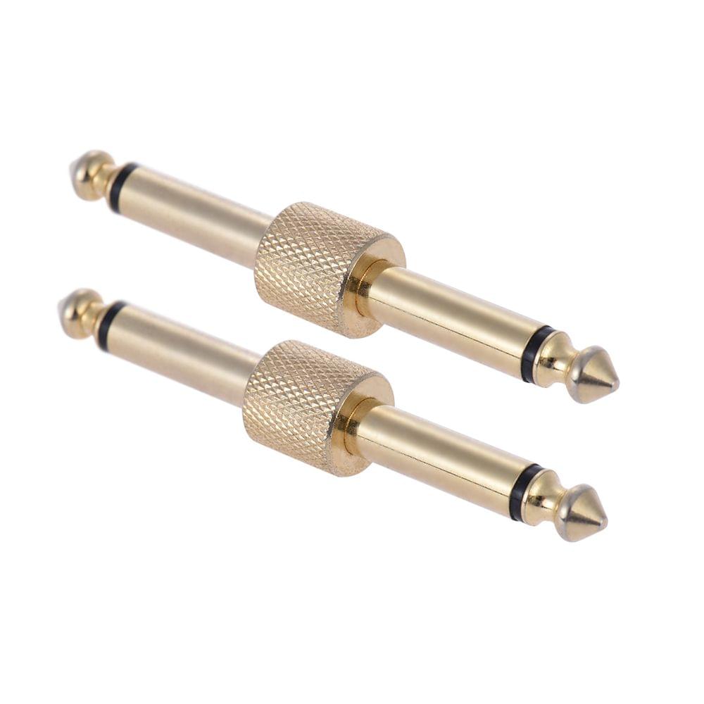 2 Pack 1/4 Inch 6.35mm Guitar Effect Pedal Coupler Connector