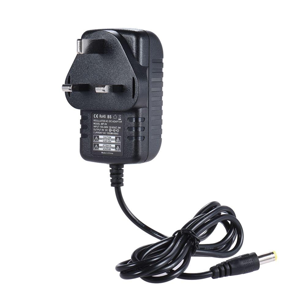 Guitar Effect Power Supply Adapter 9V DC 1000mA 5 Way Daisy - UK Plug