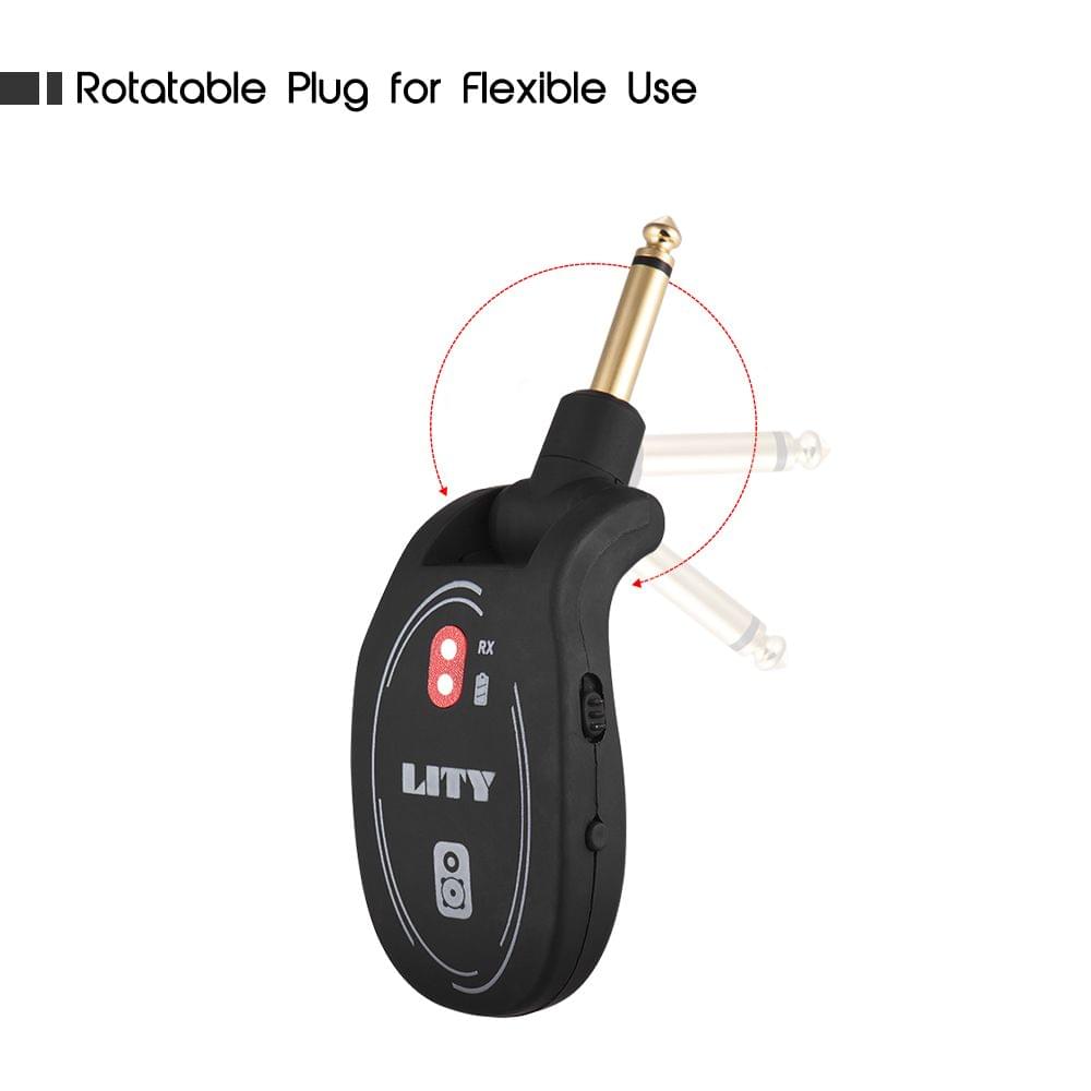 Portable UHF Wireless Guitar Transmitter and Receiver Set