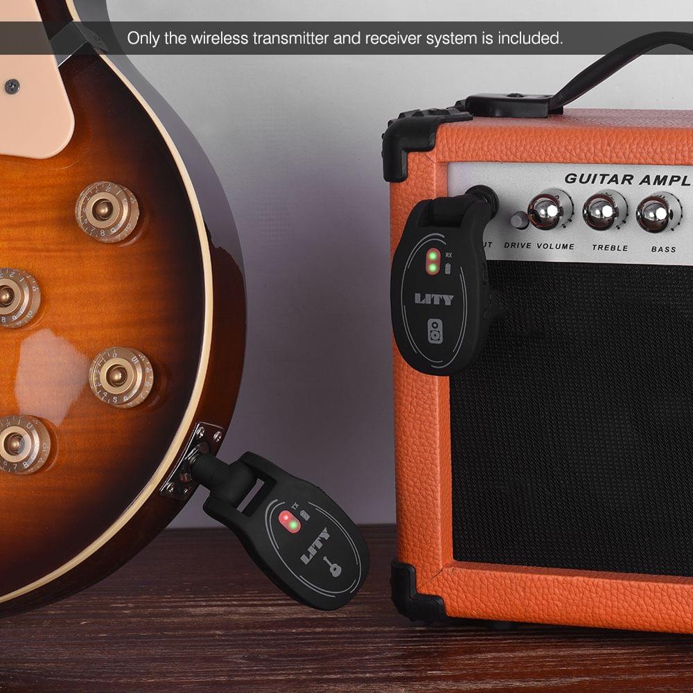Portable UHF Wireless Guitar Transmitter and Receiver Set