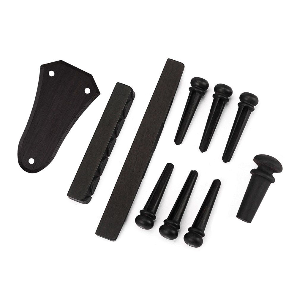 10pcs Acoustic Guitar Accessories Kit Ebony Material with