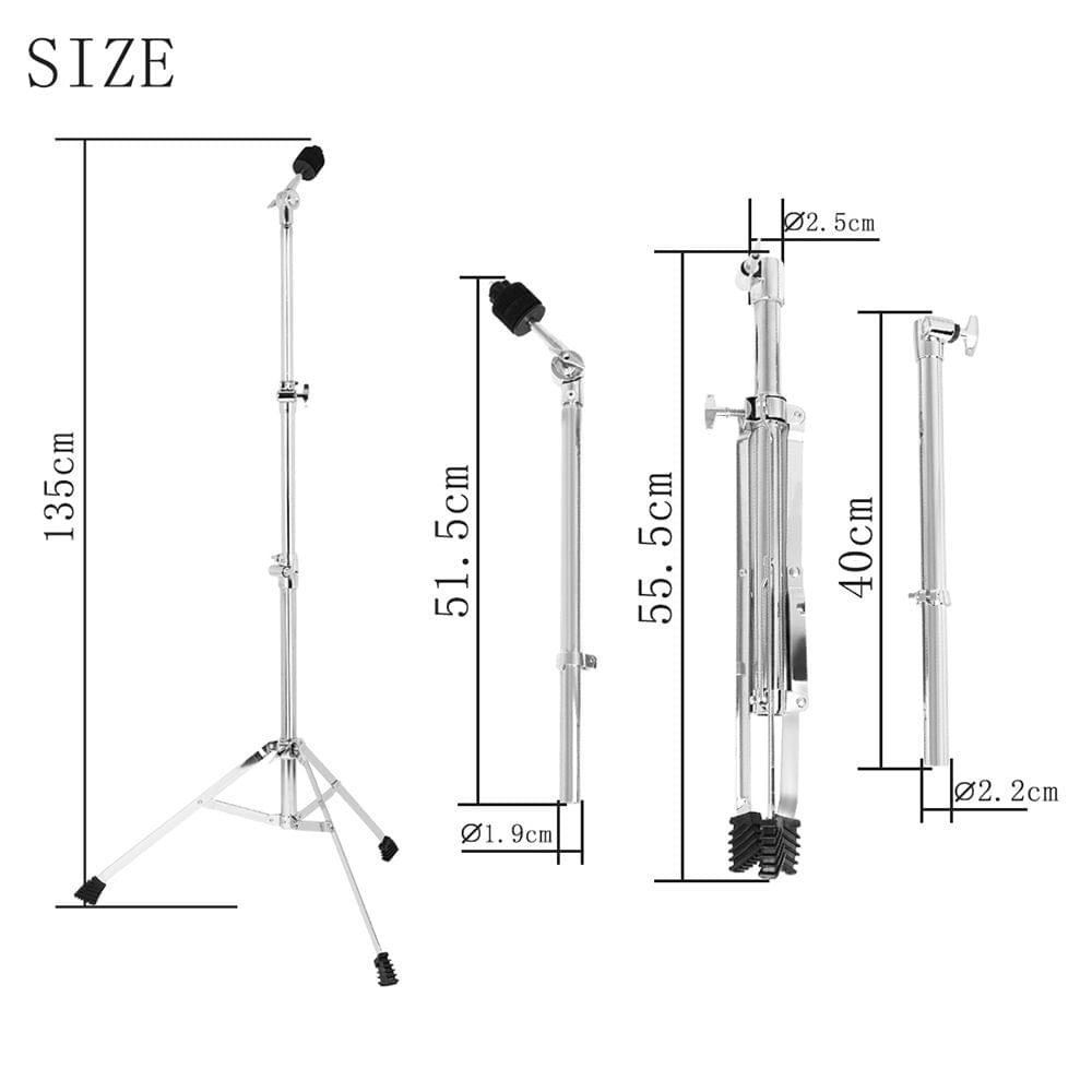 Metal Inclinable/ Straight Cymbal Stand Bracket 79cm-153cm