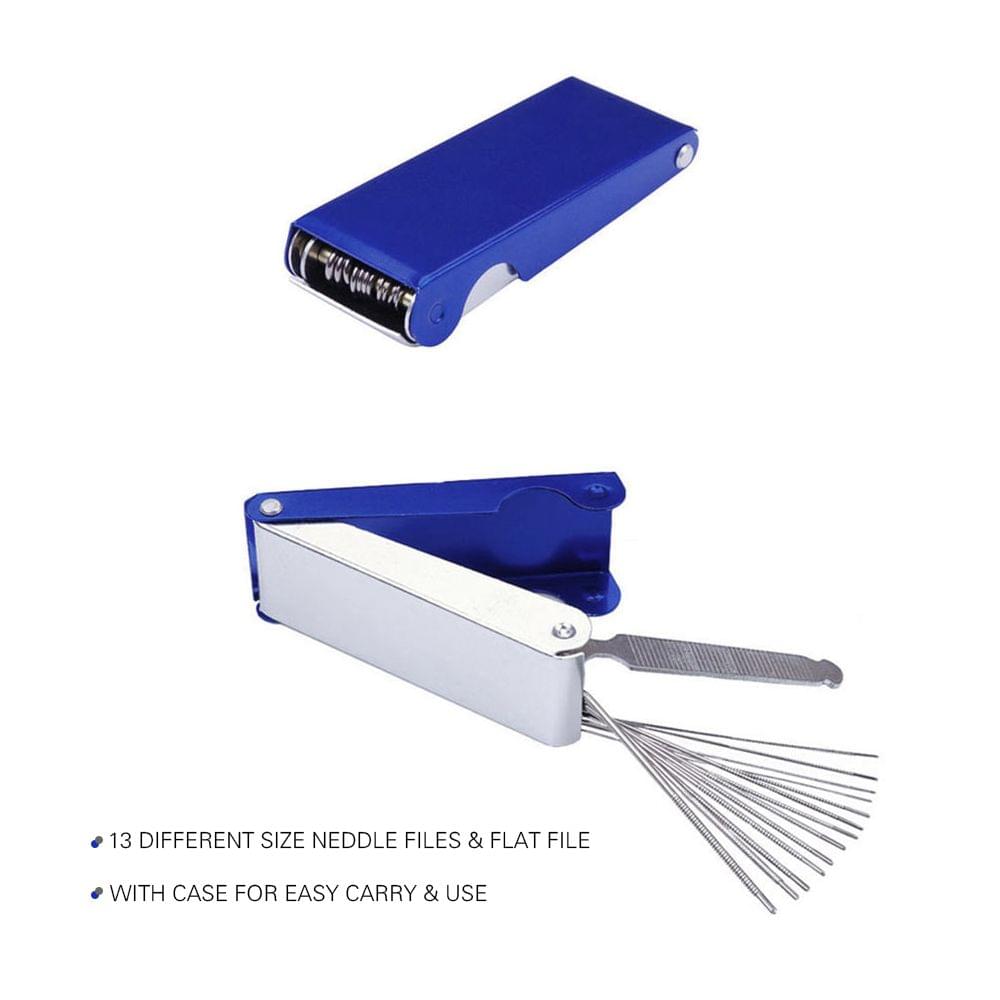 Guitar File Set Luthier Tools Box 13 Needle Files 1 Flat