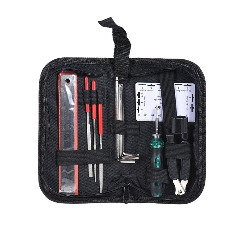 11Pcs Guitar Tool Kit Professional Repairing Maintenance - 11Pcs