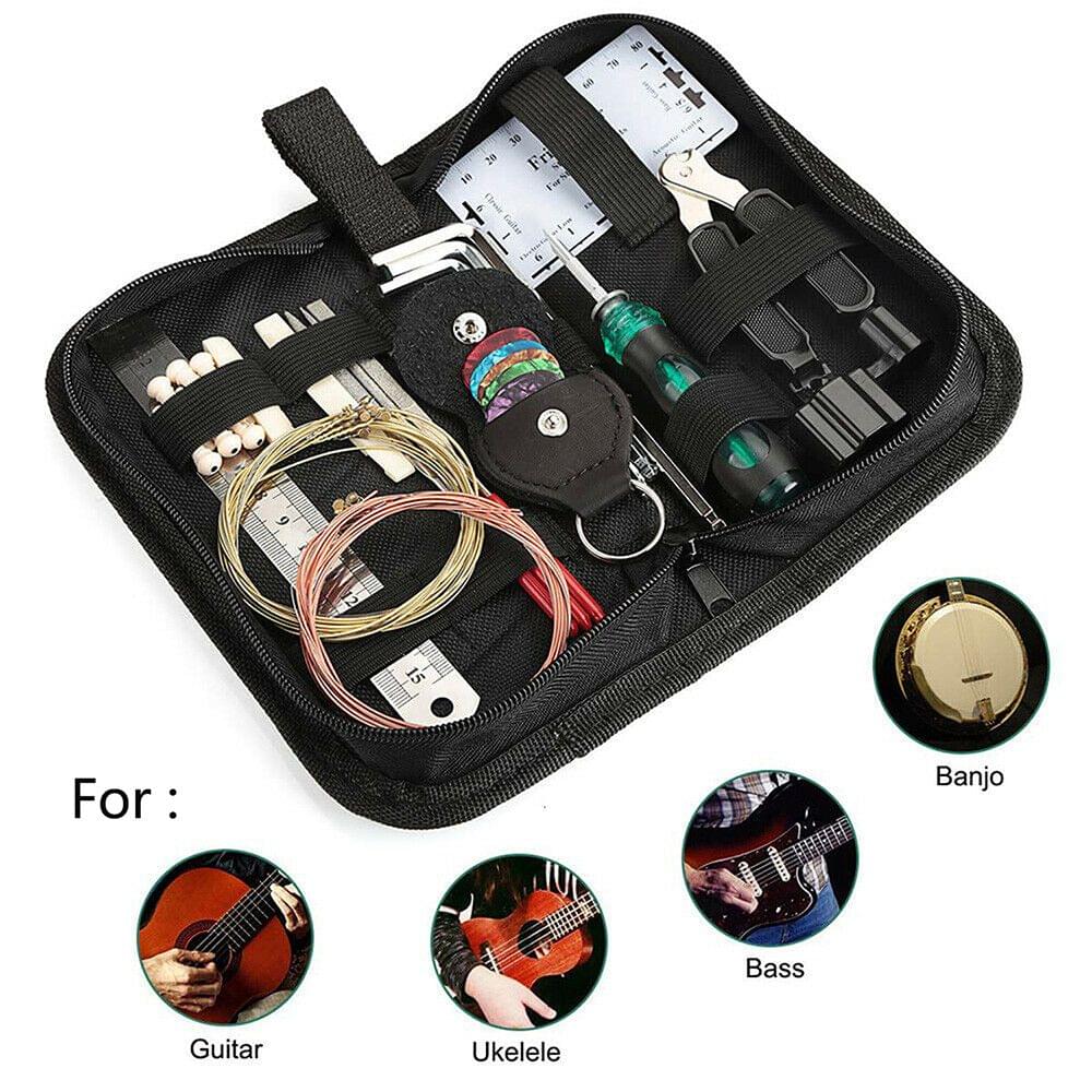 Electric Guitar Bass Care Repairing Tool Set Luthier Setup