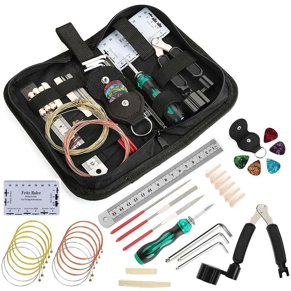 Electric Guitar Bass Care Repairing Tool Set Luthier Setup