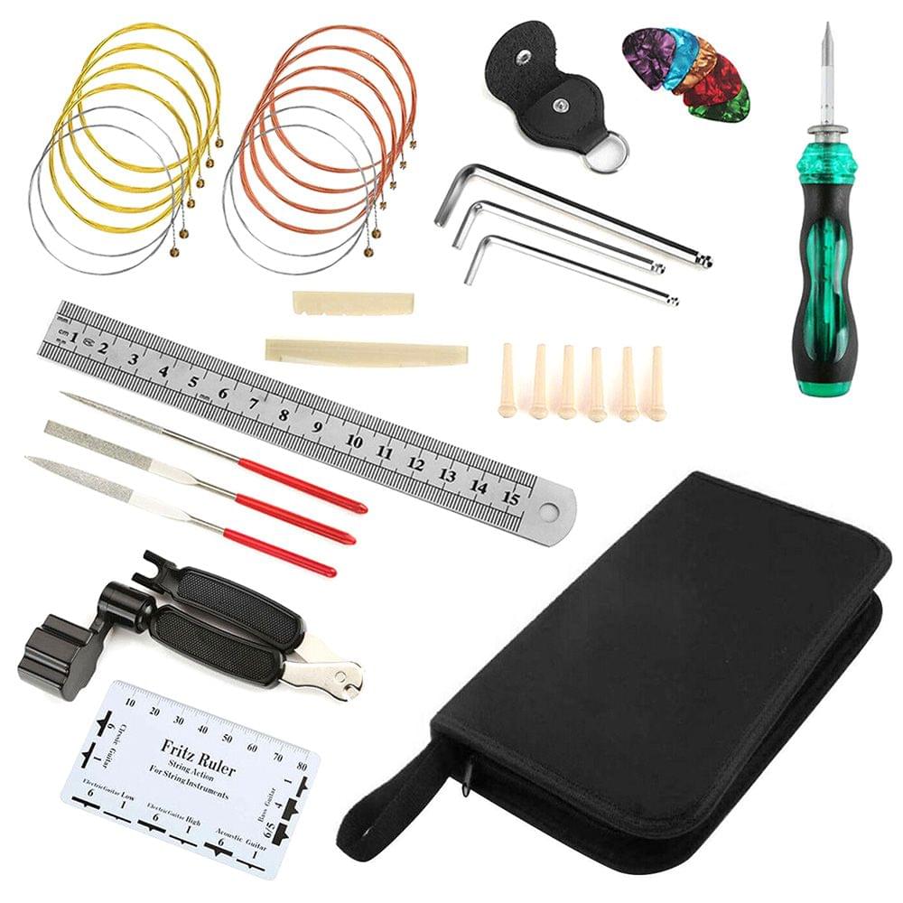 Electric Guitar Bass Care Repairing Tool Set Luthier Setup