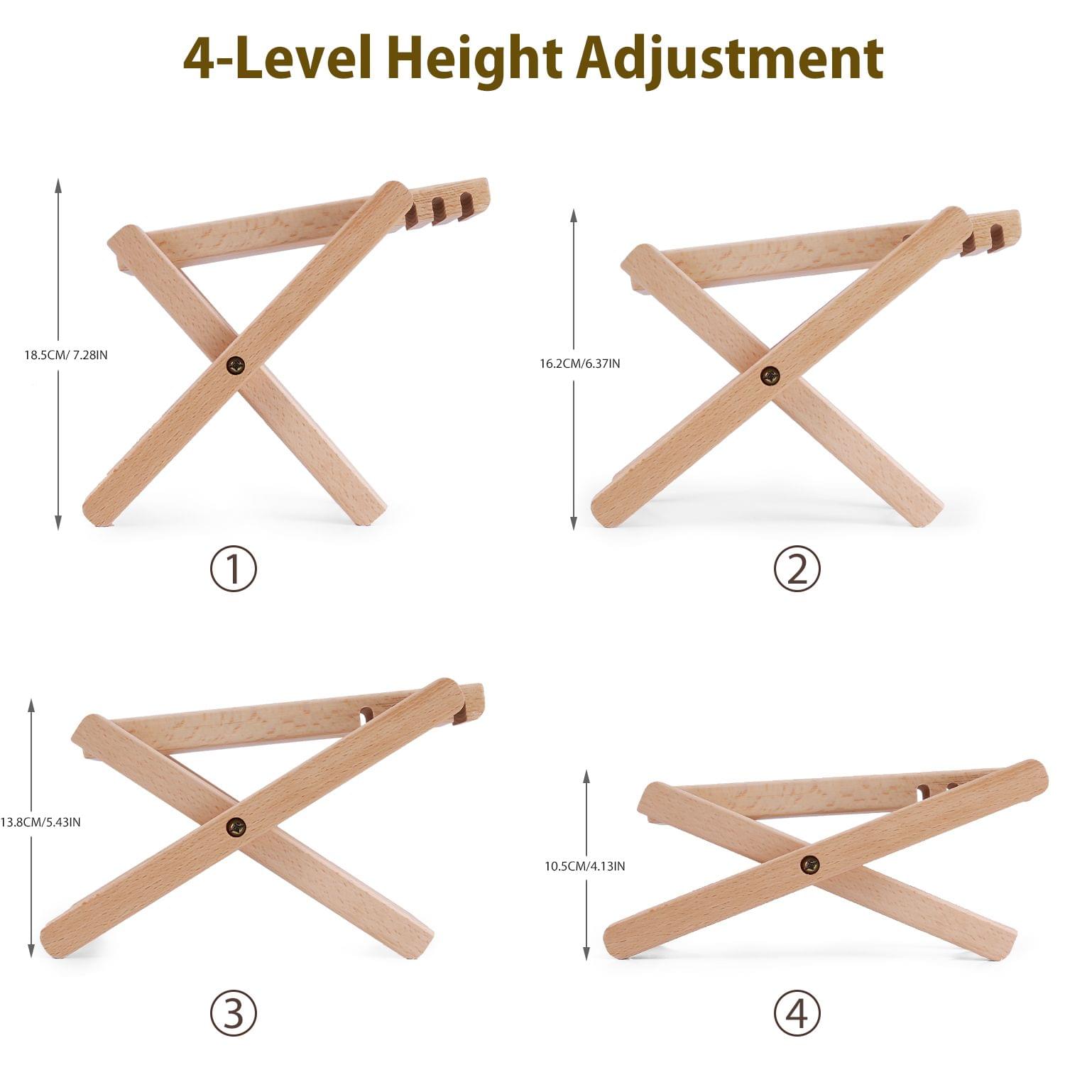 Uniqkart Foldable Solid Wood Guitar Foot Rest Footstool