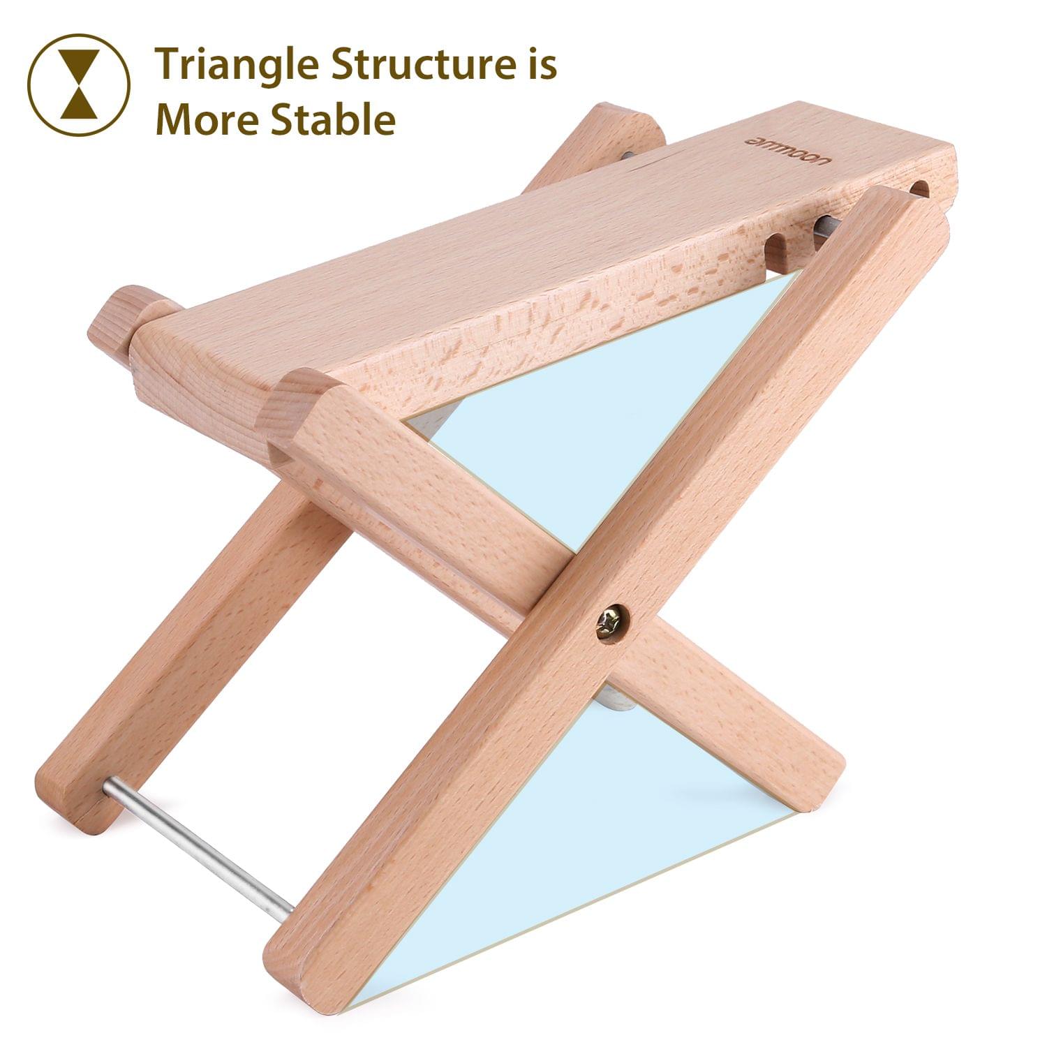 Uniqkart Foldable Solid Wood Guitar Foot Rest Footstool