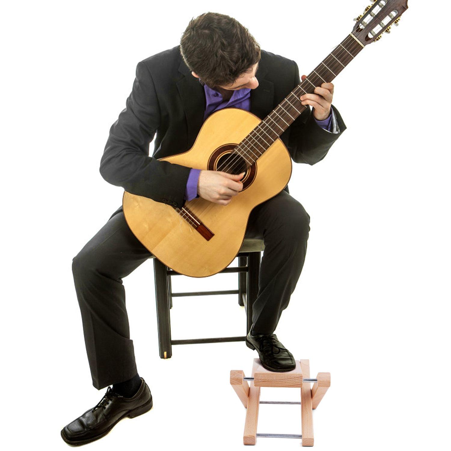 Uniqkart Foldable Solid Wood Guitar Foot Rest Footstool