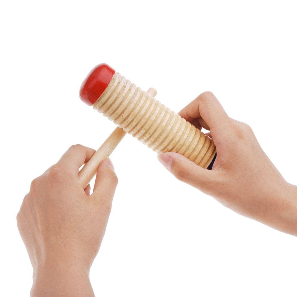 Wooden Guiro Shaker Baby Kid Child Early Educational Musical