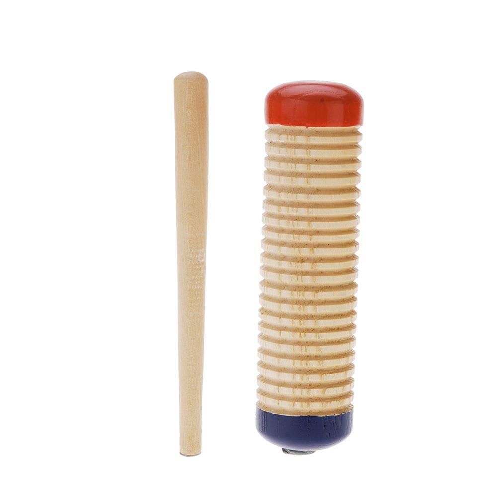 Wooden Guiro Shaker Baby Kid Child Early Educational Musical