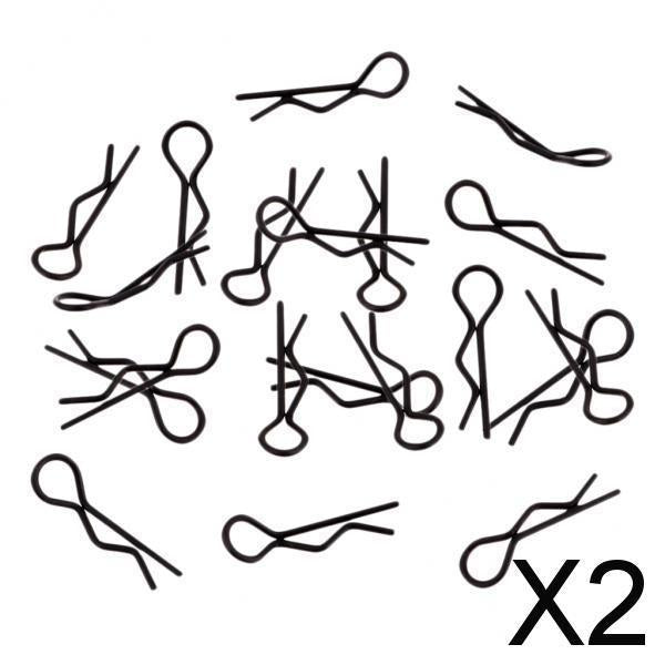 2x20pcs/set RC Car R-Pins fit 1/10 1/12 1/16 1/18 RC Car Truggy Accessory Black