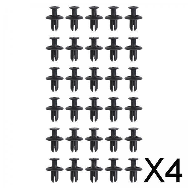 4xRivets Fastener Push Clip Auto Vehicle Door Panel Bumper Retainer Clips 30Pieces