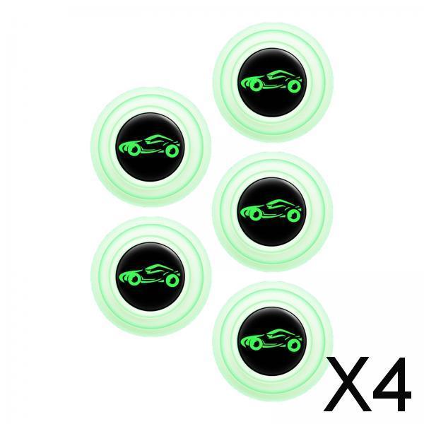 4xCar Door Absorber Cushion Gasket Decorative Buffer Bumper Cushion 5xLuminous with Sign