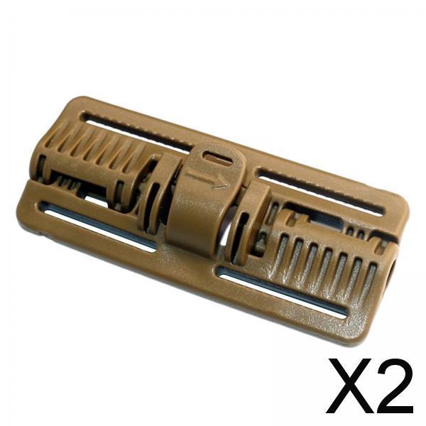 2xVest Quick Release Buckle Slider for Hunting Backpack Strap Belt Accessories Khaki Long