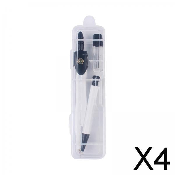 4xDrawing Compass Professional Draw Circle Tool for Geometry Teachers Learning White