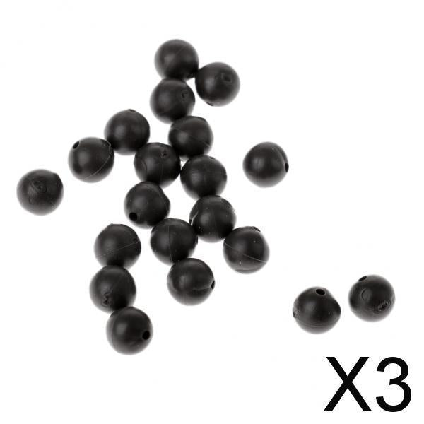 3x20pcs 5mm Rubber Fishing Beads Lure Floating Rig Beads Carp Fishing Tackle